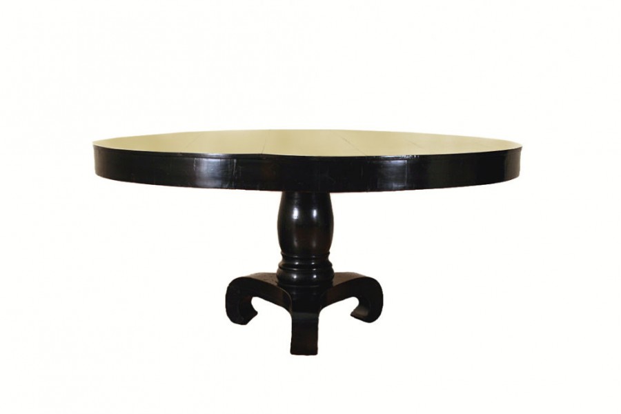 Monumental Pearwood and Ebonized Pearwood Center or Dining Table
