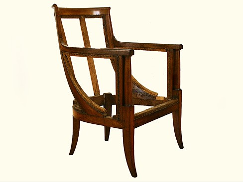 Walnut Closed Armchair Frame
