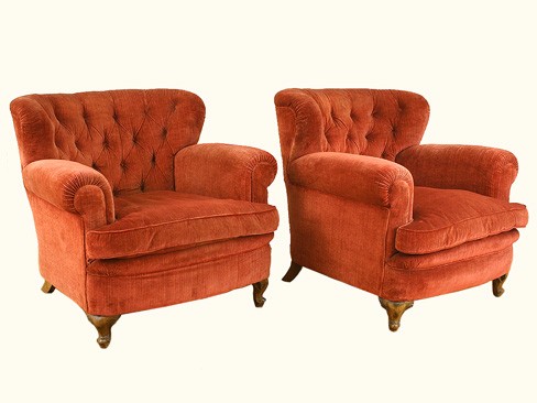 Pair of Upholstered Bergeres