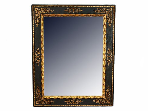 Painted and Stencil Gilt Mirror 