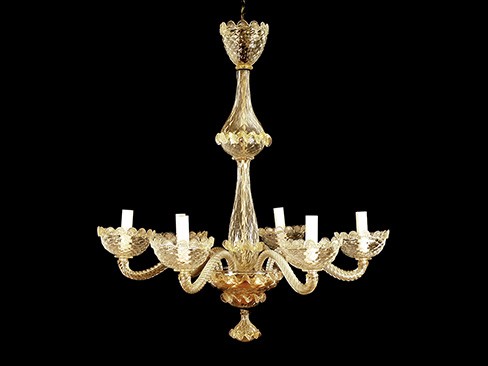 Murano Glass 6-Light Chandelier