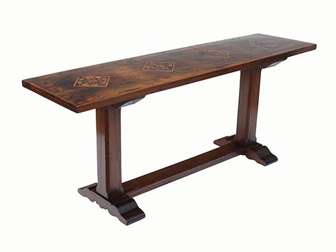 Walnut Trestle Form Coffee Table