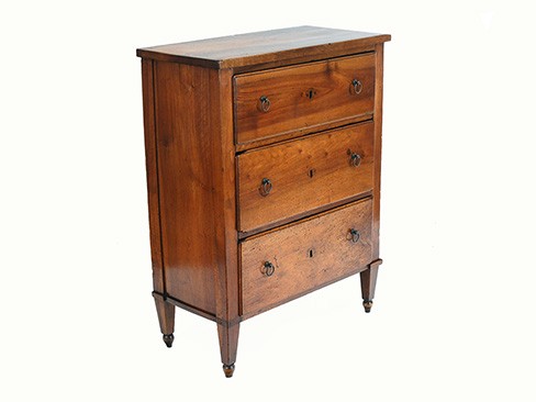 Walnut 3-Drawer Commode