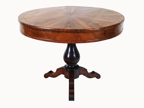 Walnut and Inlaid Center Table