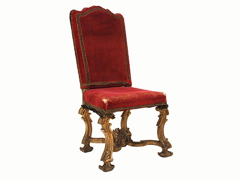 Finely Carved Giltwood Dining Chair