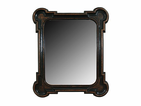 Carved and Ebonized Mirror