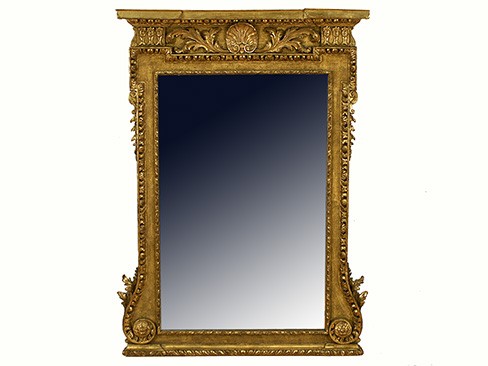 Beautifully Carved Giltwood Looking Glass