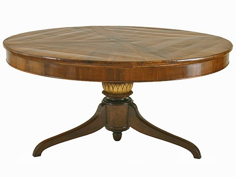 Massive Walnut Center Table