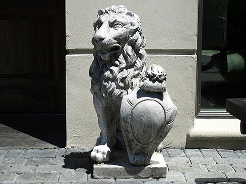 Pair of Composition Lions