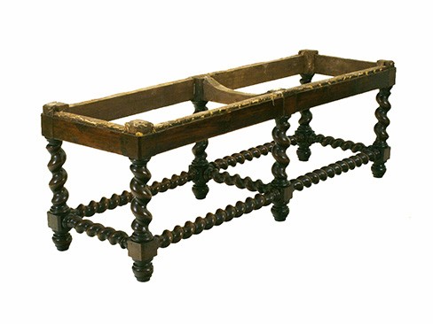 Walnut Spiral Turned Bench