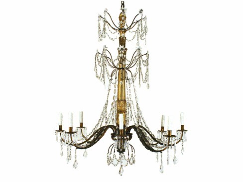 Giltwood & Gilt Metal Chandelier