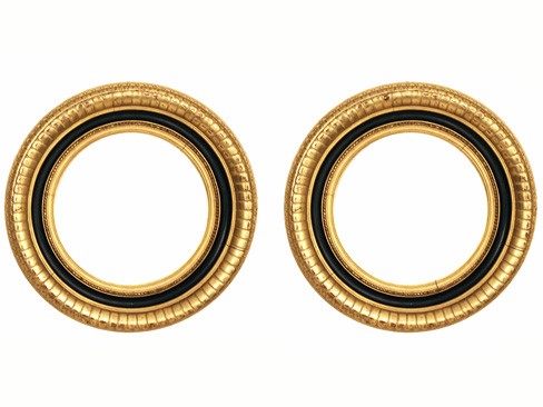 Pair of Carved Giltwood Mirrors