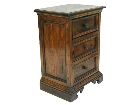 Walnut 3-Drawer Commode