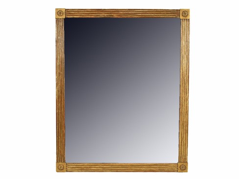 Carved Giltwood and Gesso Mirror