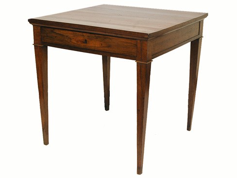 Walnut 1-Drawer Table