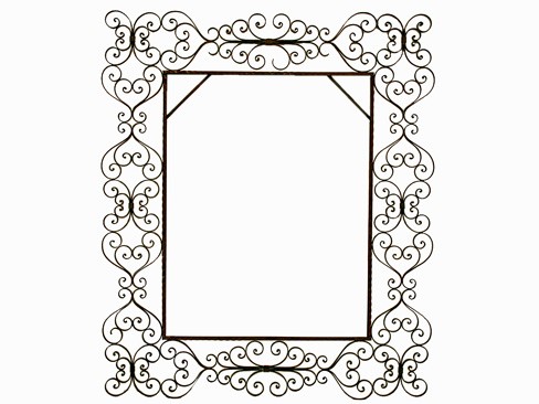 Large Wrought Iron Mirror