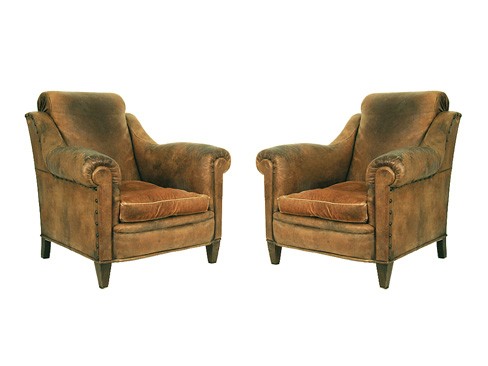 Pair of Leather Armchairs