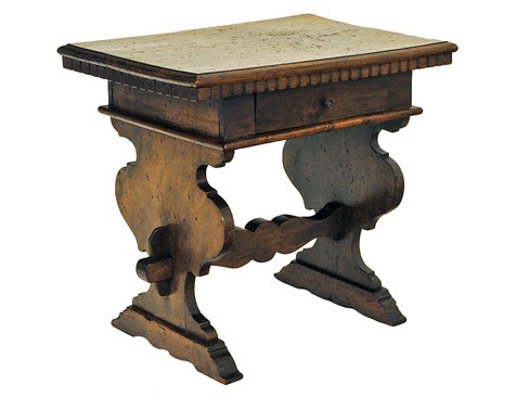 Walnut 1-Drawer Side Table