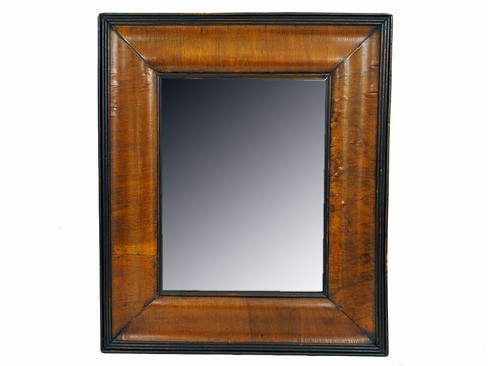 Walnut and Ebonized Mirror