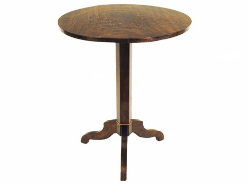 Mahogany and String Inlaid Side Table