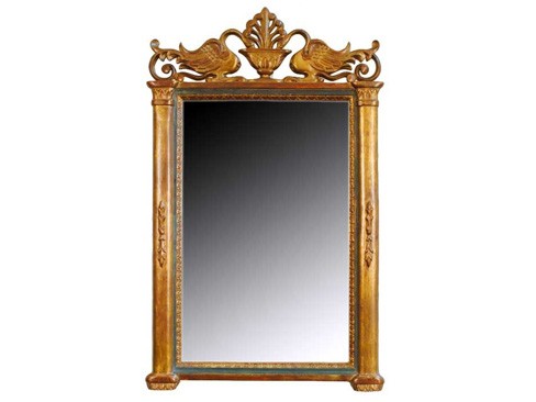Carved Giltwood and Painted Mirror