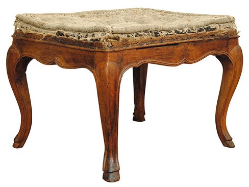 Walnut and Upholstered Bench