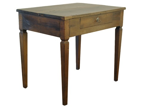 Walnut 1-Drawer Side Table