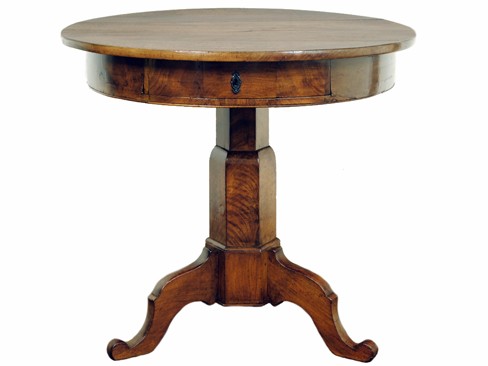 Walnut 1-Drawer Table