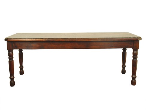 Oak and Inset Marble Top Pastry Table
