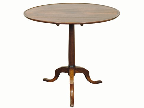 Mahogany and Ebonized Tilt-Top Tripod Table