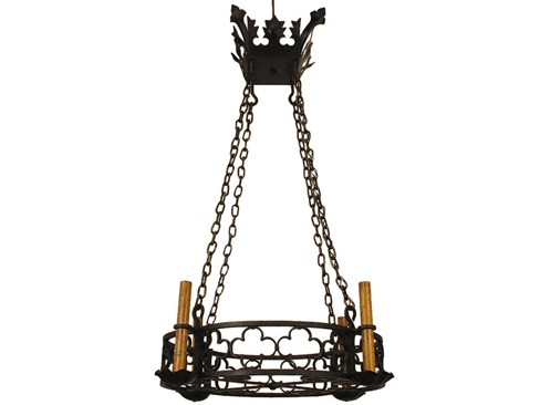Substantial Wrought Iron Chandelier
