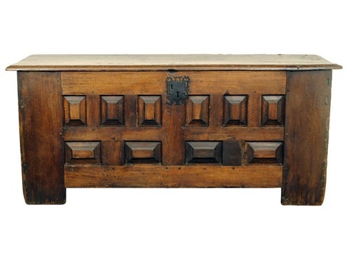 Massive Elmwood Paneled Cofre