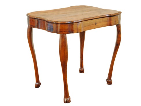 Olivewood 1-Drawer Table with Hoof Feet