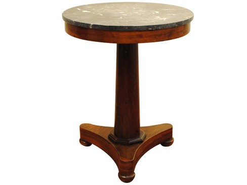 Mahogany and Marble Top Table