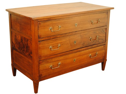 3-Drawer Walnut Commode