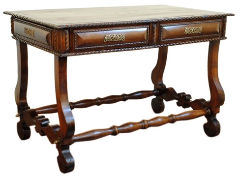 Rosewood 2-Drawer Center Table/Desk