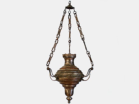 Silvered Copper Hanging Lantern