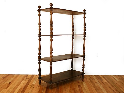Walnut 4-Level Etagere