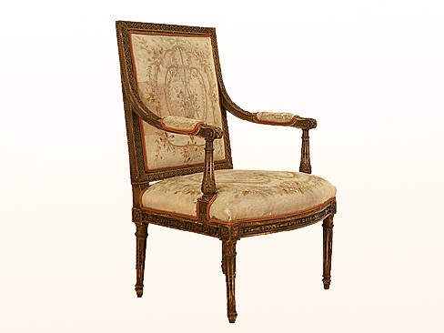 Carved Giltwood Fauteuil