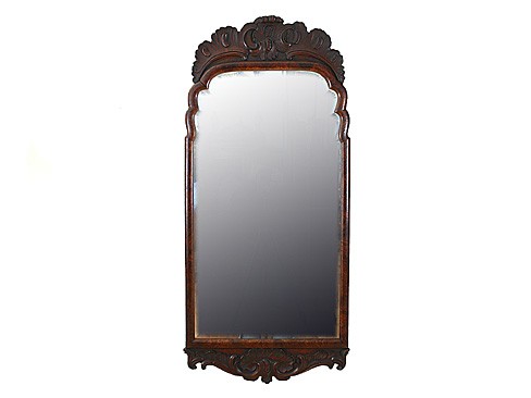 Walnut Mirror with Original Shaped Mirrorplate