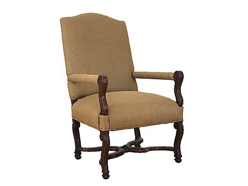 Near Pair of Carved Walnut Armchairs