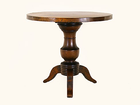 Walnut Small Round Side Table