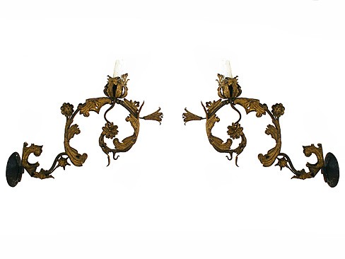 Pair of Wall Appliques or Lantern Hangers