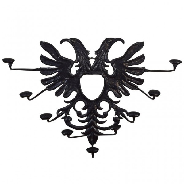 Double-Headed Eagle Insignia Iron Hat Rack
