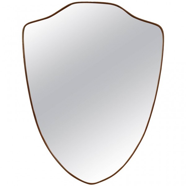 Patinated Brass Wall Mirror