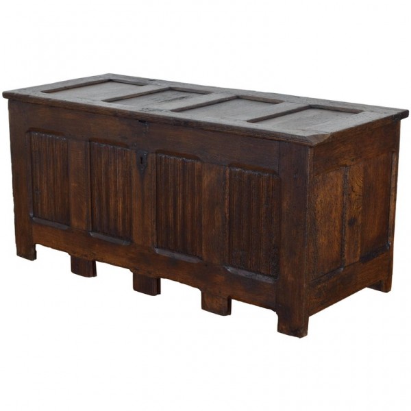 Carved Walnut Coffer