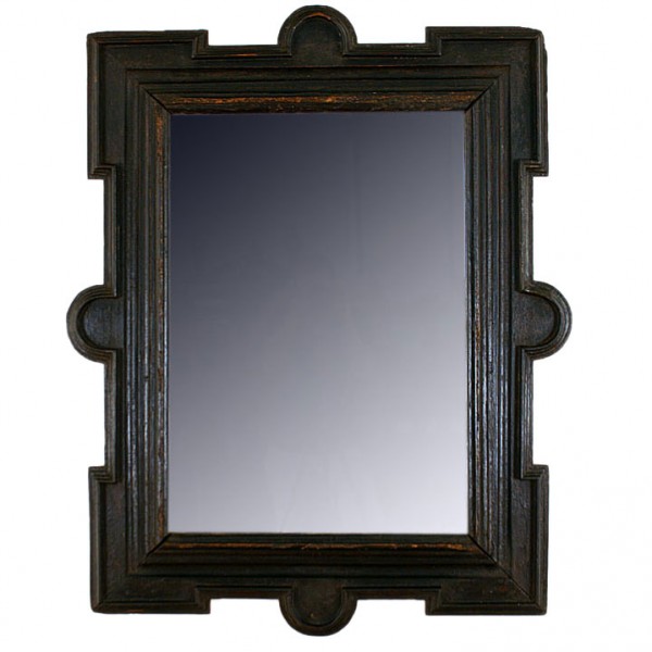Stained and Painted Pinewood Mirror