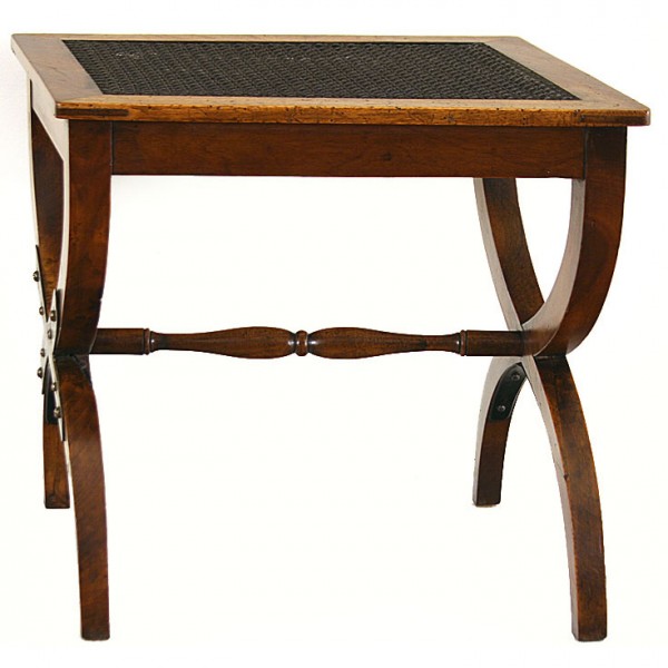 Walnut Rhomboid Shaped Bench