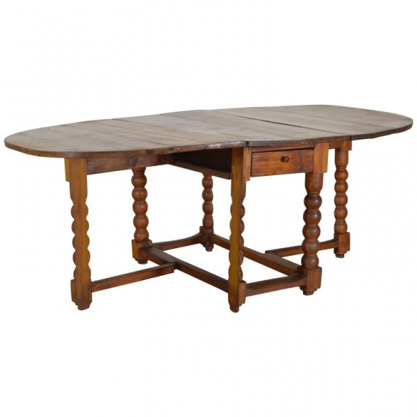 Pinewood Drop Leaf 1-Drawer Table