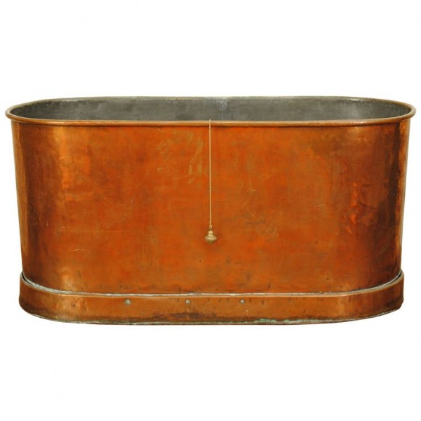 Copper and Zinc Lined Bathtub